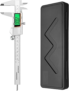 Proster Backlight Digital Vernier Caliper 150mm/6inch Stainless Steel Electronic Caliper Inch/Metric Conversion Measuring Tool for Length Width Depth Inner Diameter Outer Diameter