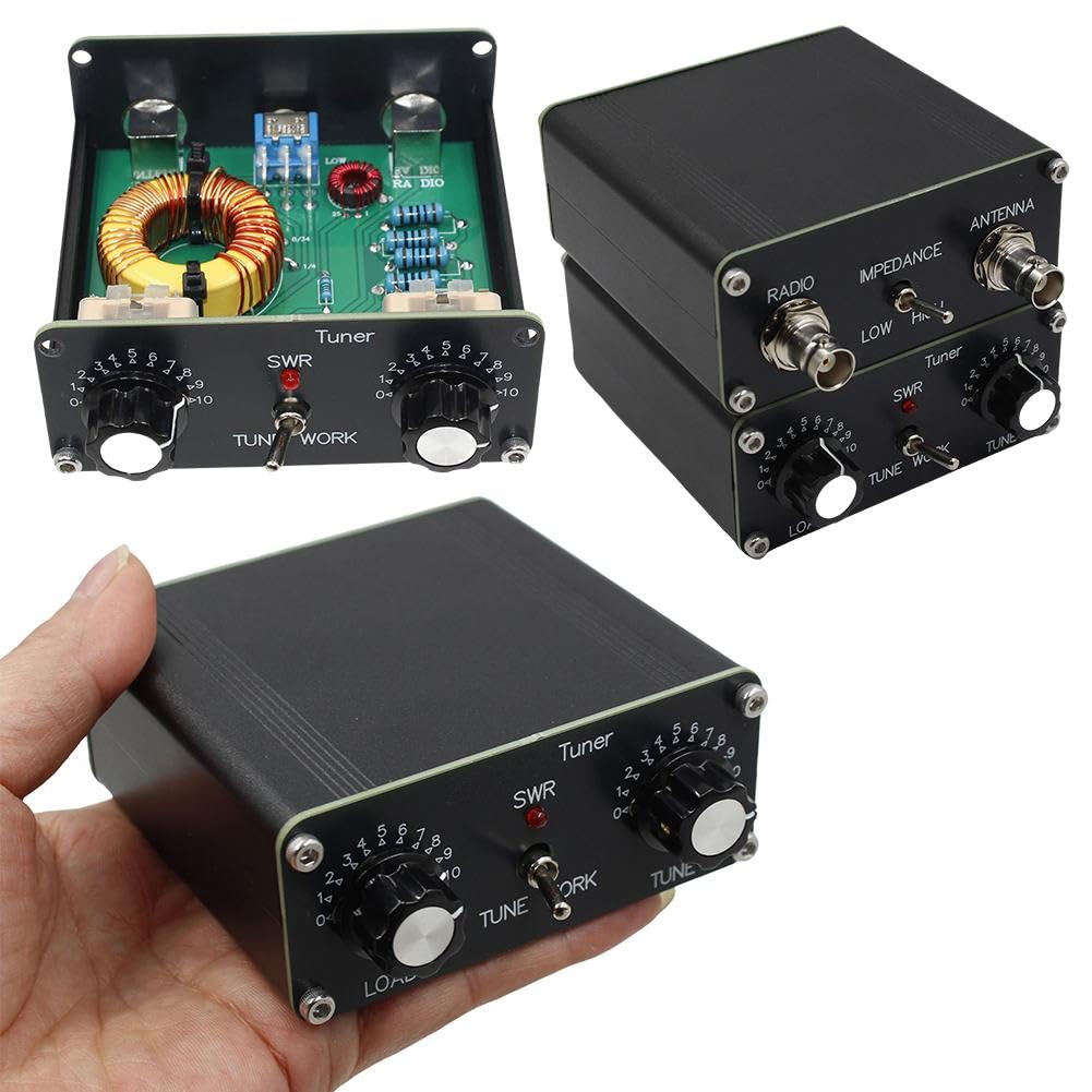Tuner D'antenne Manuel Z-Match 3-28 MHz Pour Radio HAM - Aluminium, Puissance 5W/10W, Impédance 25-2500 Ohms - 8