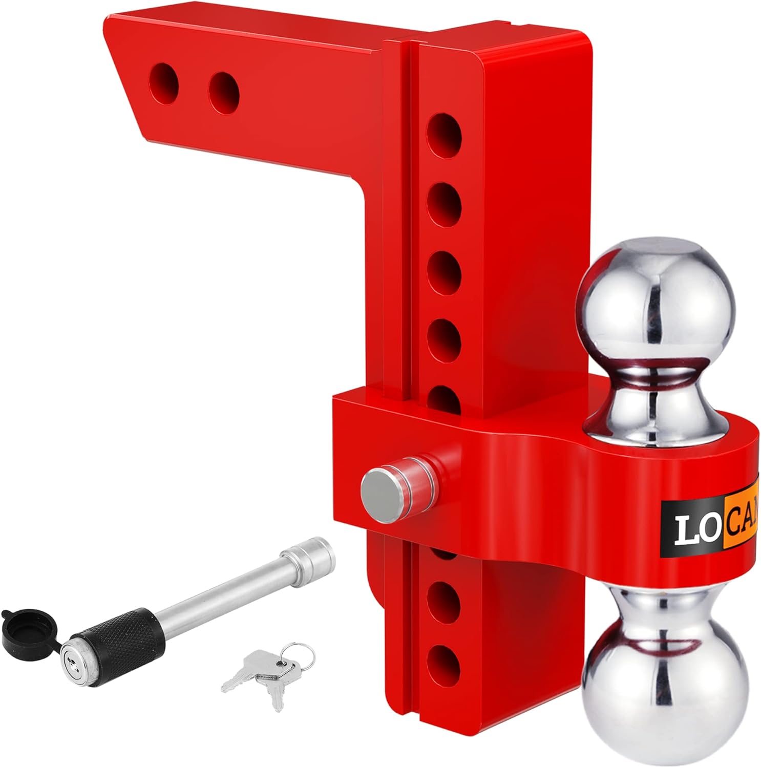 LOCAME Adjustable Trailer Hitch, Fits 2Inch Receiver Only