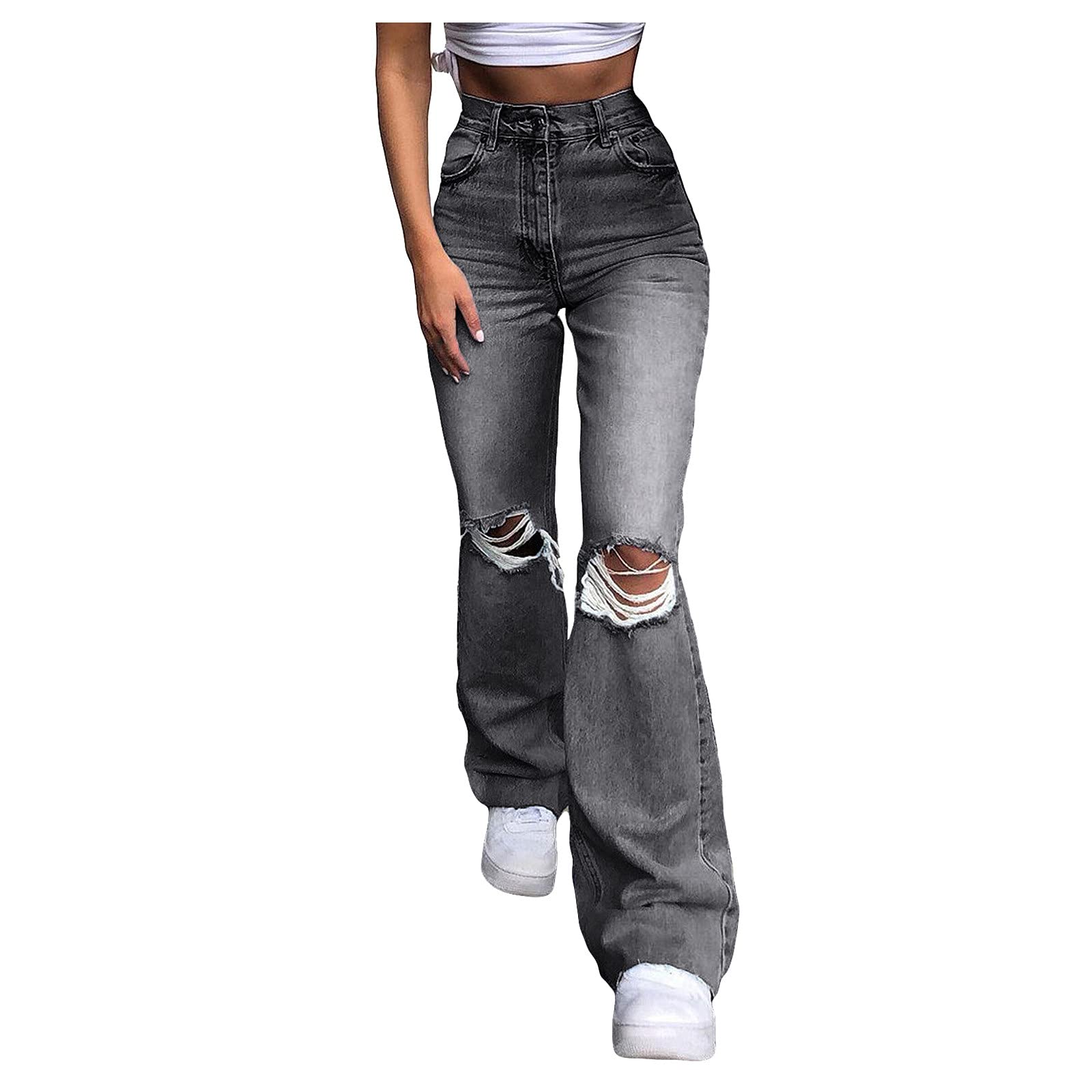 Uodsvpbaggy Jeans Plus Size Clothes For Women Skinny Jeans Ripped
