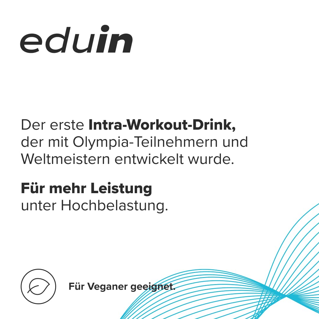 edubily® eduin Intra Workout Drink mit komplexen Kohlenhydraten, Elektrolyten, BCAA, Citrullin-Malat und Carnitin (1500 g, Ananas)