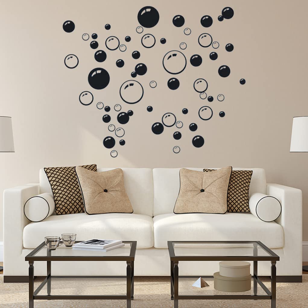 4 Feuilles Autocollants Muraux Bulles Océan - Décor Thème Sous-Marin Pour Chambre Enfant, Salle De Bain - Facile à Poser & Retirer
