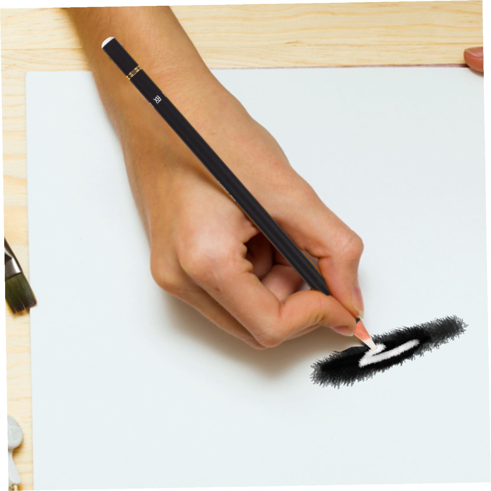 NUOBESTY 12stücke Radiergummi-stift Für Künstler Und Schüler Pen-style Radierer Mit Anspitzer Für Skizzen Und Zeichnungen Schonend Zu Praktisch Und Inspirierend