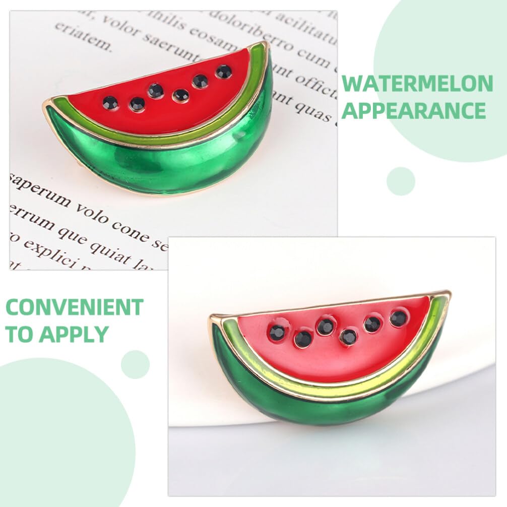 Watermelon Pin Set 3pcs Metal Brooch Decorative Lapel Pins for Women Party Accessory