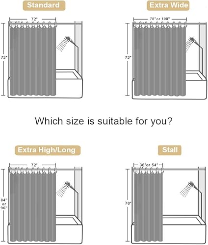 Miniatura 7 de EurCross - Cortina de ducha con tejido de gofre