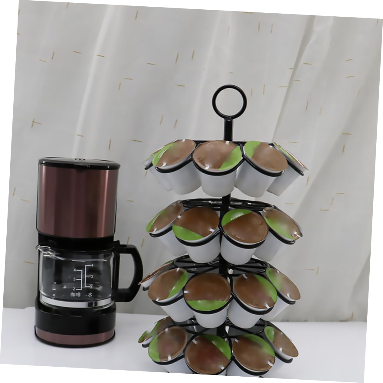 PRETYZOOM Estante para Cápsulas de Café Estante Giratorio de Rotación de Organizador para Almacenar Cápsulas de Café Cocina