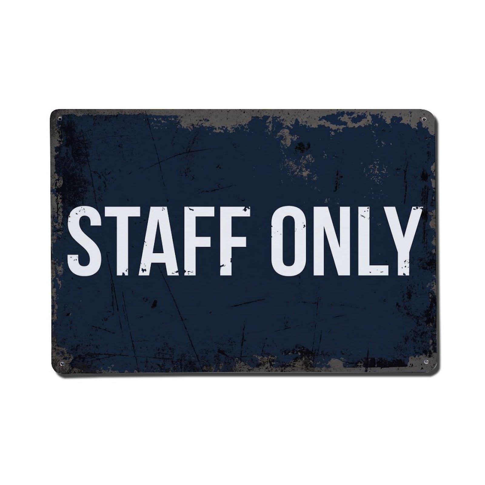 Vintage Staff Only Metal Tin Sign Plaque Wall Decor for Cafe, Club Bar, Office, Garden Metal Poster 8x12Inch