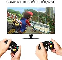 Vista 3 de Reiso Gamecube Controller, 2 Pack NGC Classic Wired Controller for Wii Game cube Console (Clear Purple and Clear White)
