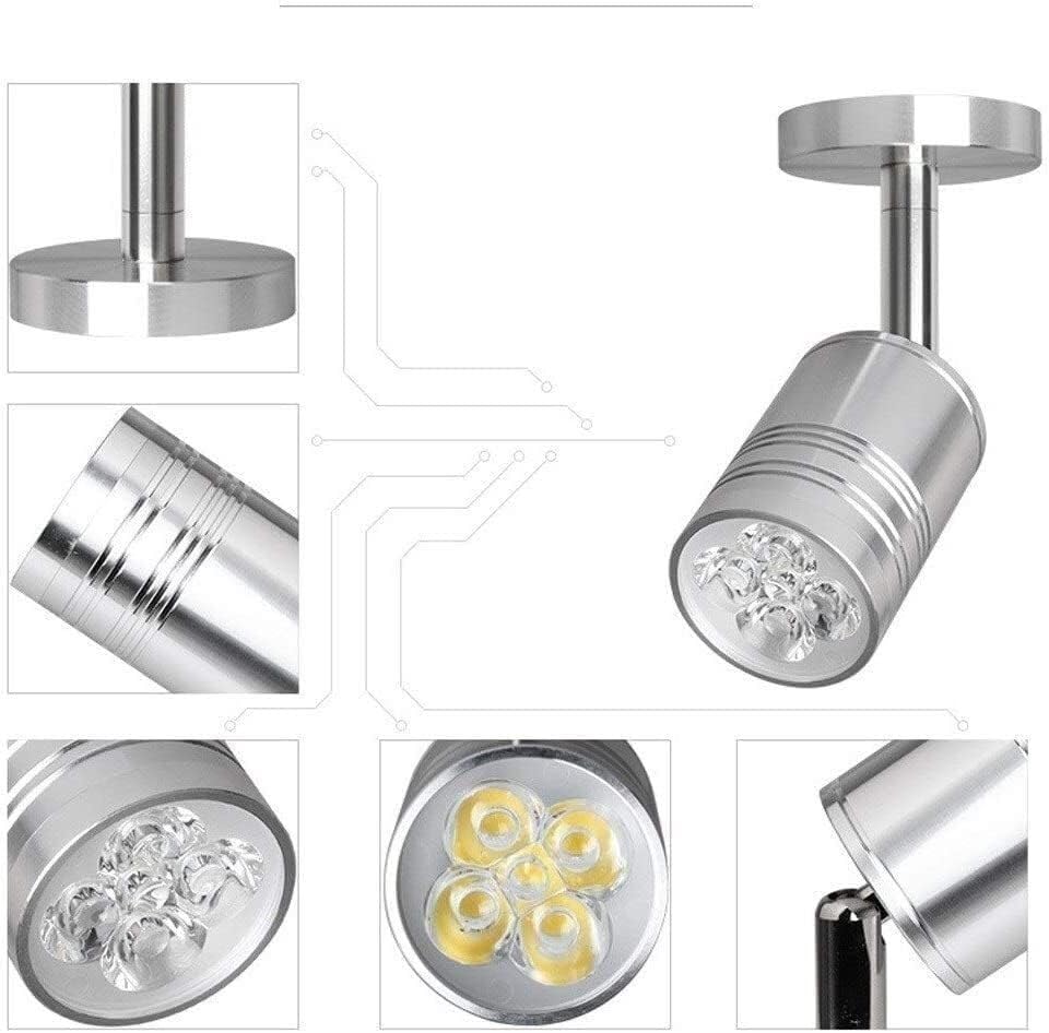 Faretti da soffitto a LED in Alluminio da Incasso, Mini faretti da Parete, compatibili con Illuminazione Interna per Cucina, Soggiorno, Camera da Letto, lampadari - Nero - Luce Calda