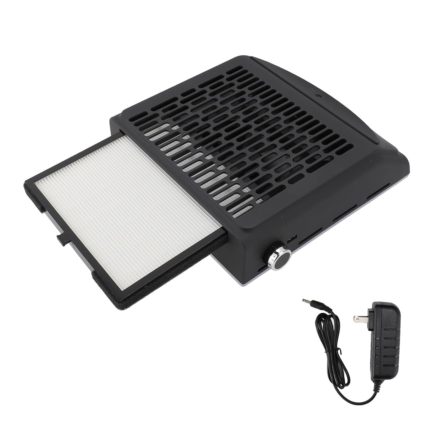 100W Nail Dust Collector with Strong Suction, Professional Nail Extractor Vacuum USB Powered Vacuum Fan Vent Dust Collector for Efficient Nail Dust Absorption (US Plug)