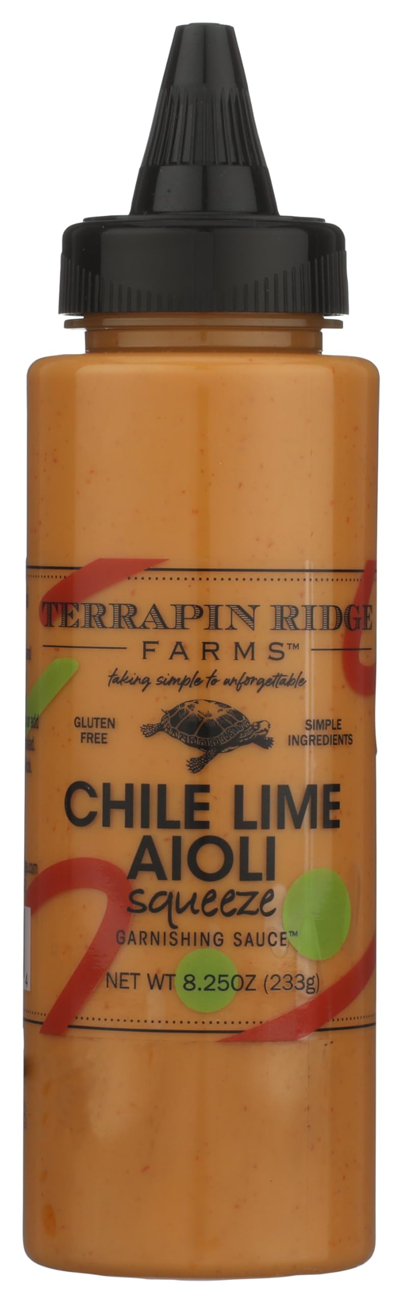 Terrapin Ridge Farms Gourmet Chile Lime Aioli Sauce, Creamy Zesty Condiment – 8.25 oz Bottle