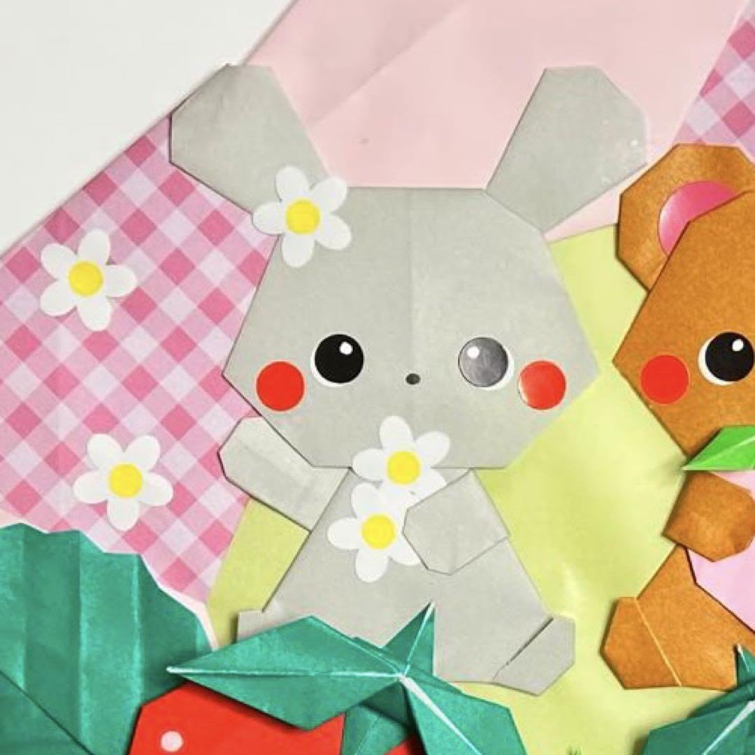 Amazon.co.jp: 折り紙リース いちご 春 くま うさぎ : おもちゃ