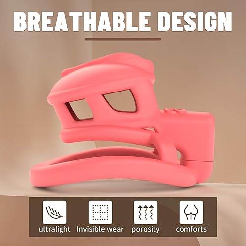 Miniatura 4 de LockLove - Dispositivos de castidad masculina para pene, jaula para el pene, impresa en 3D, vagina realista, jaula de castidad rosa con cerradura y