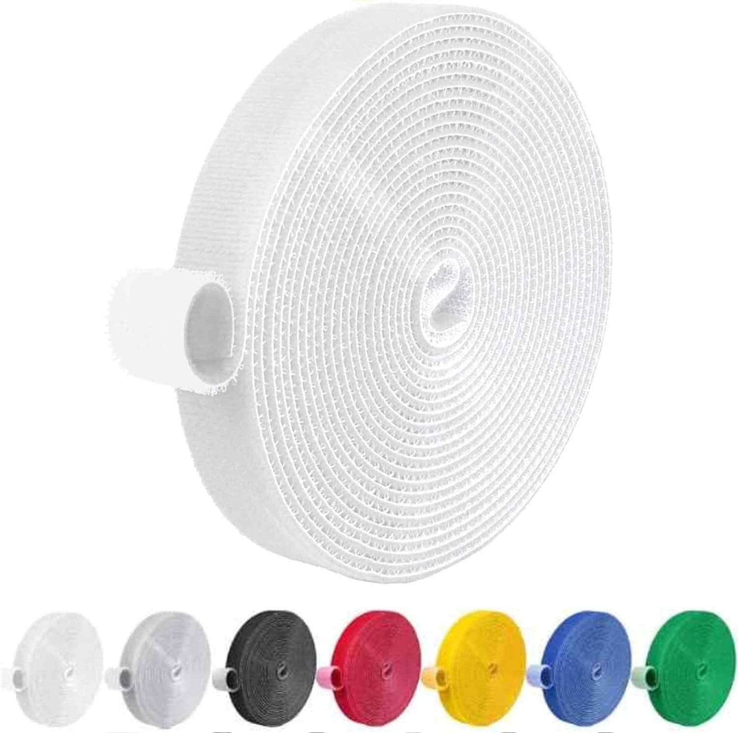Sangles de câble CS-10M-Blanc pour regrouper et cacher vos fils noirs