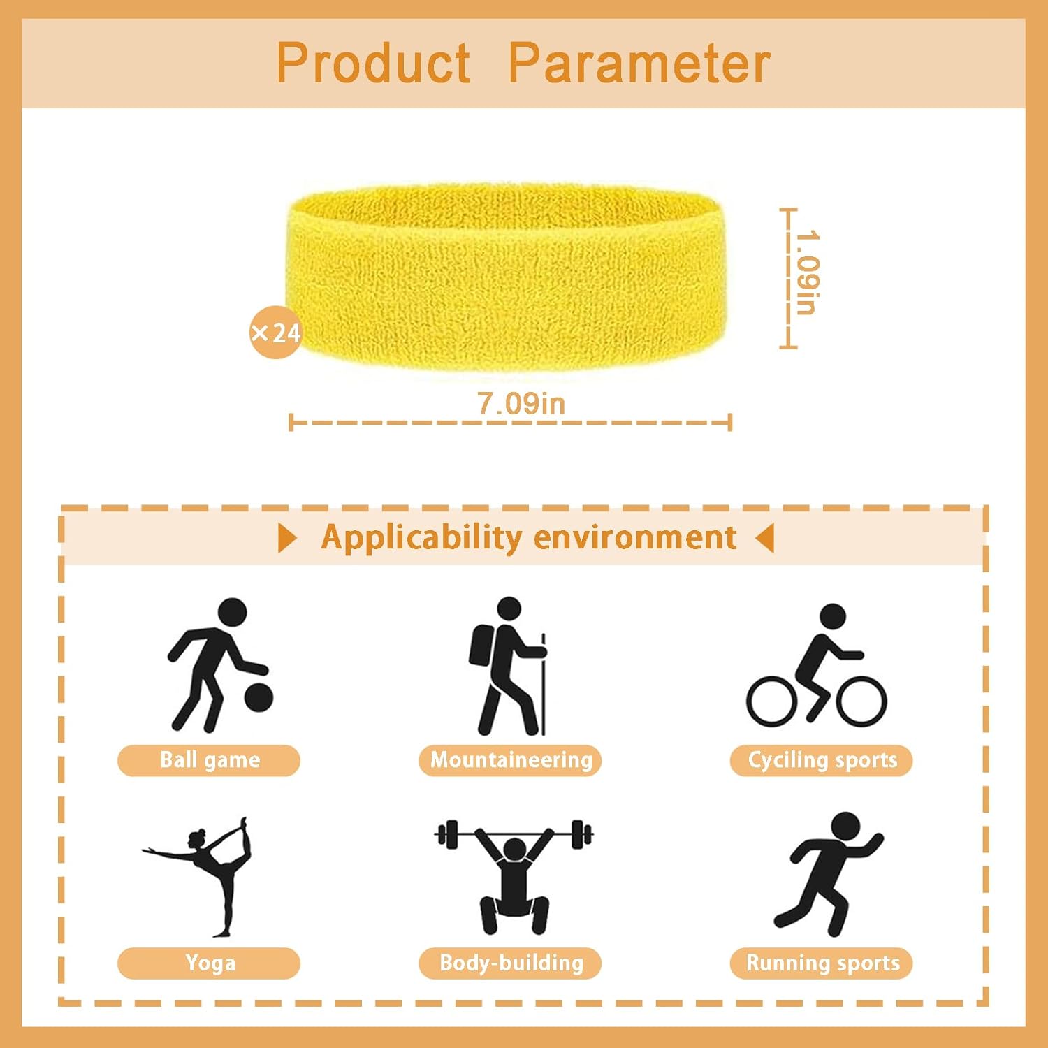 24 Pcs Boys Headband Bulk, Kids Sweatband Youth Sweatbands Toddler Boys Headband for Sports, Sports Headbands Wicking Athletic Sweatbands for Team Activity Basketball, Soccer and More - Image 2