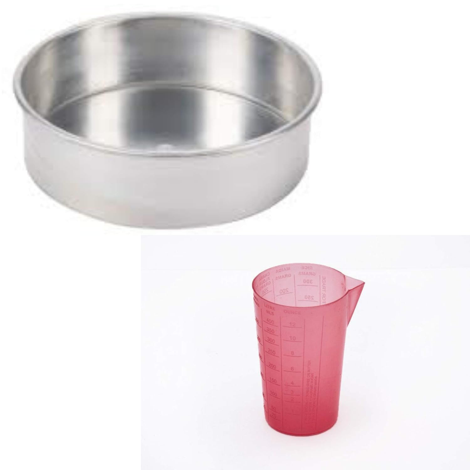 Buy Aluminium Round Baking Tin Cake Mould Microwave Oven Safe Pan Bake Upto 0.75Kg (19.5cm) Plus