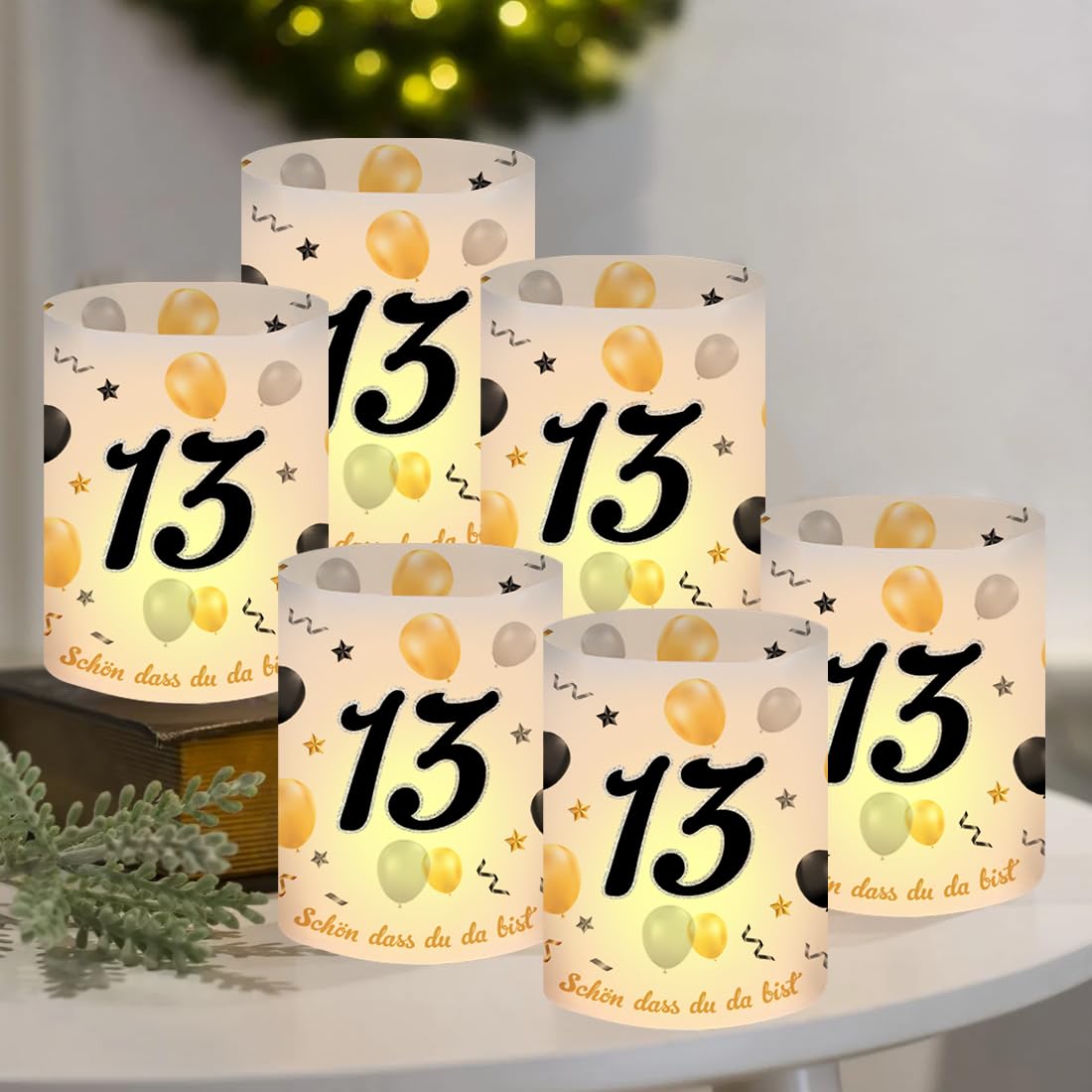 Lot De 12 Photophores Décoratifs De Table Pour La Rentrée Des Classes - Décoration De Table - Pour La Rentrée Des Classes - Convient Pour Bougies Chauffe-plat Ou Bougies