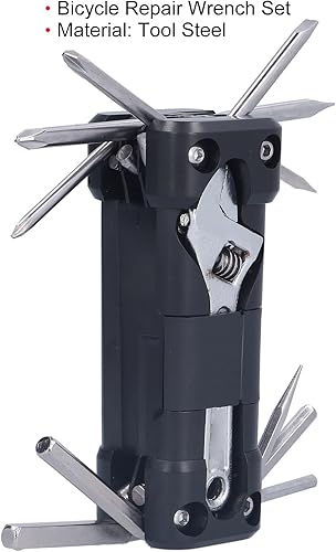 Miniatura 6 de Repair Wrench Set 16 in 1, Repair Tool Kits, Multi Function Mechanic Tool Kit with Folding Storage, Portable Repair Tool for Outdoor Cycling and
