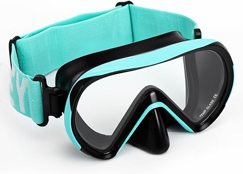 Gafas de natación para niños (2 unidades), correa de tela elástica, máscara de buceo de vidrio templado de 180, gafas de esnórquel para niños de 6 a disponible en Yaxa Colombia