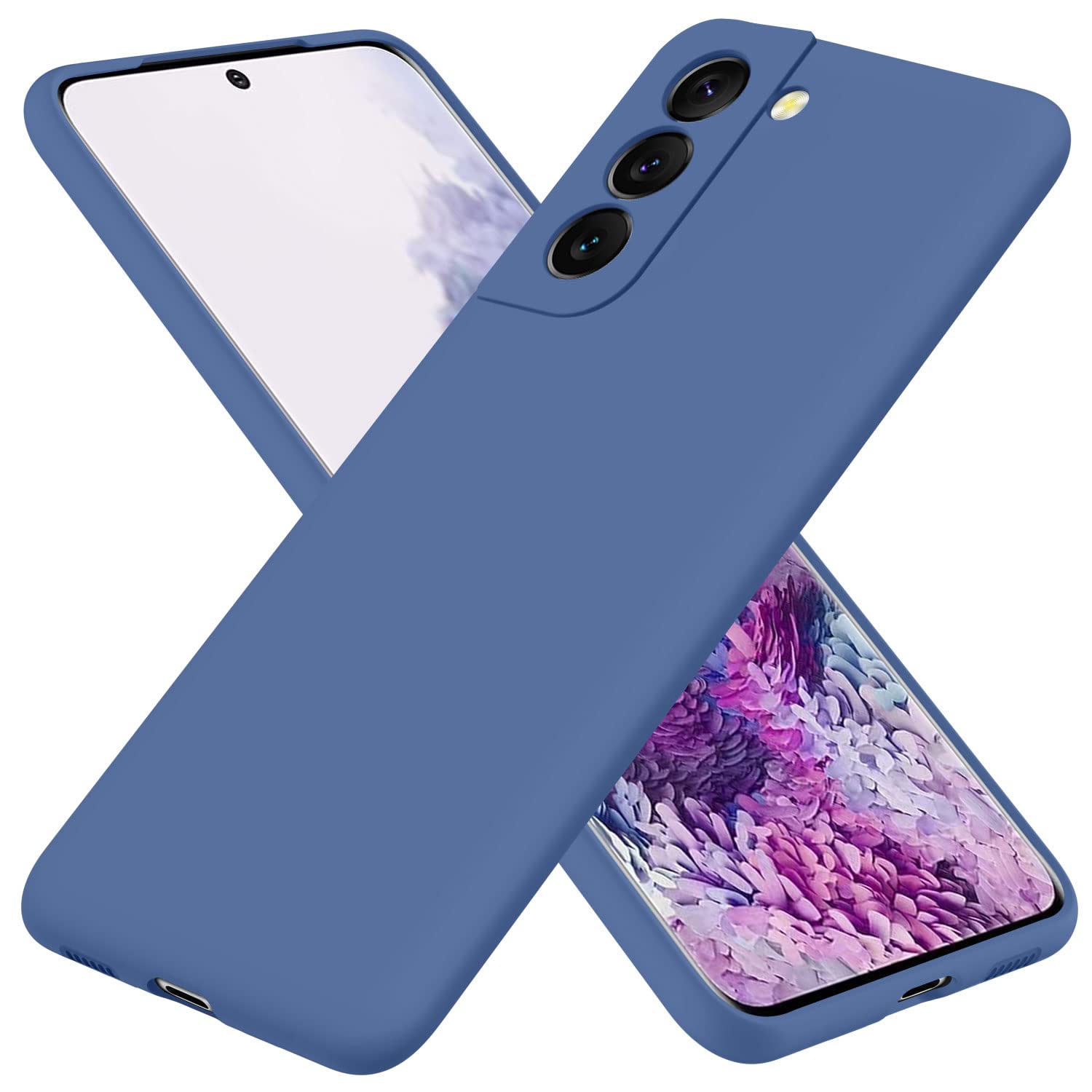 AYSZNBLA for Samsung Galaxy S21 FE Case,Liquid Silicone Gel Rubber Phone Case,Non-Yellowing Phone Bumper Cover,Multi-Color Silicone Phone Case,