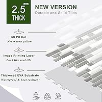 Vista 6 de STICKGOO Azulejos Adhesivos de Diseño Más Grueso para Protector contra Salpicaduras, 12"×12" Azulejos Adhesivos para Protector de Cocina, Azulejos