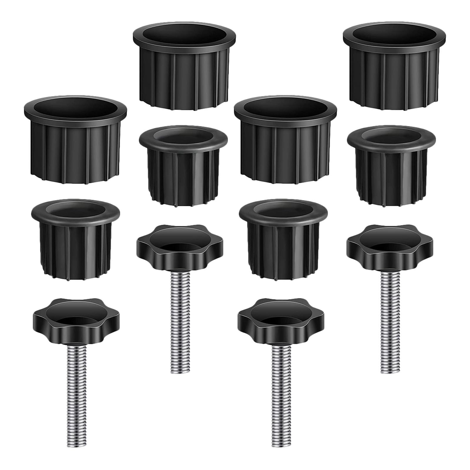 Tapón de Anillo Negro de plástico para base de sombrilla con estabilidad superior