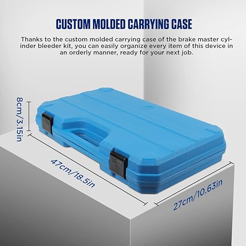 Miniatura 6 de CMTOOL Kit de purga de cilindro maestro de frenos, juego de 12 adaptadores de purga de frenos con conector rápido japonés, compatible con Benz,