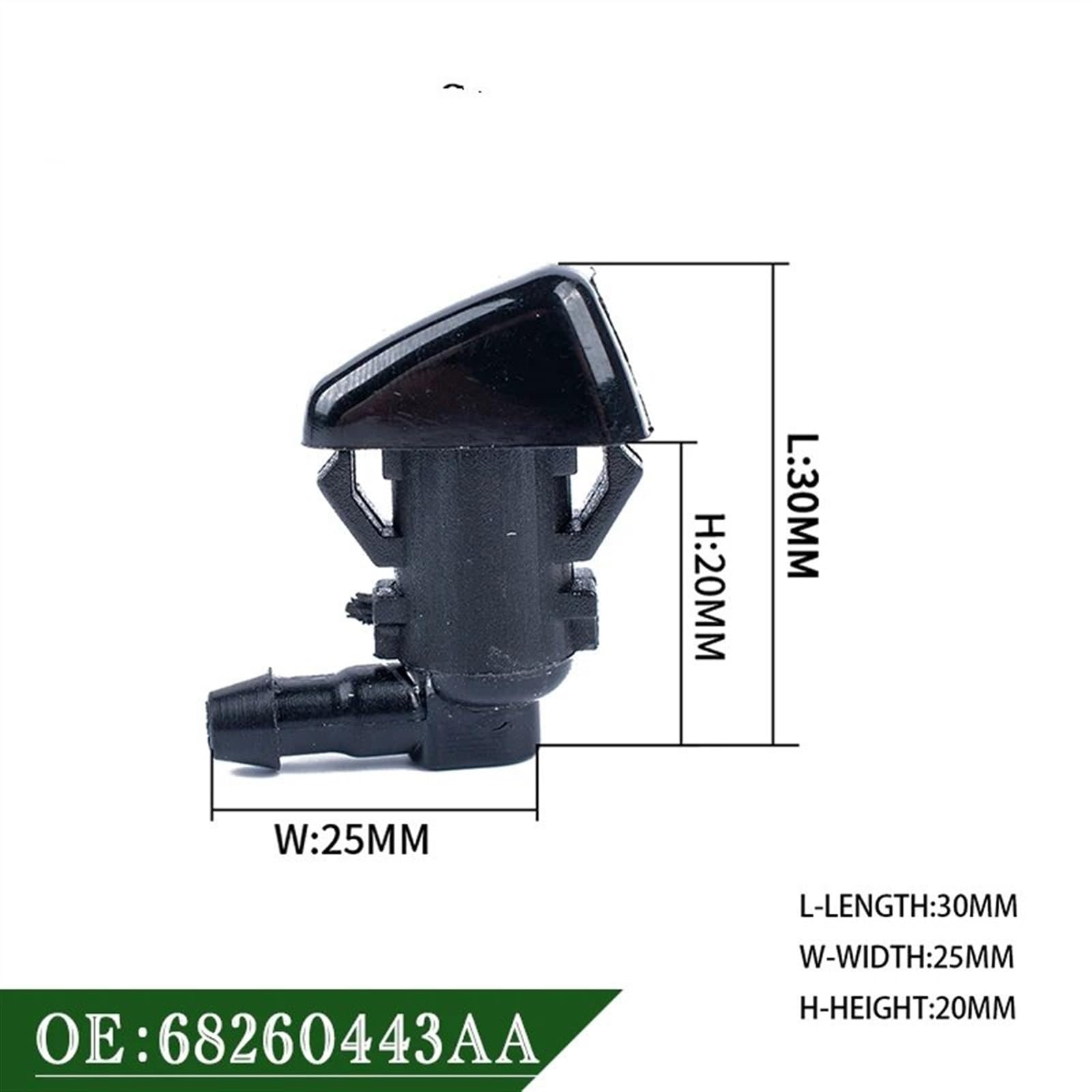 Ugello Lavacristallo Per Jeep Grand Cherokee 2011-2017 - Kit Da 2 Pezzi, Ricambio Parabrezza
