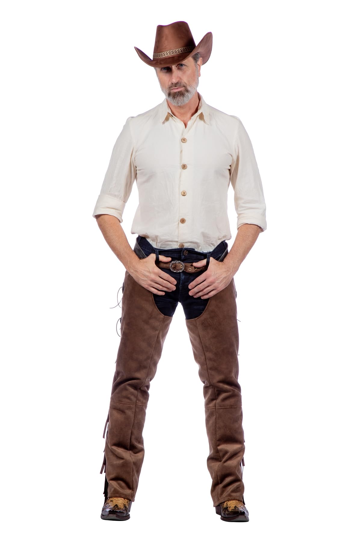 WILBERS & WILBERS 330451-58 Hemd cowboy Western Shirt Clay, Solid, Cream, 58 (EU)