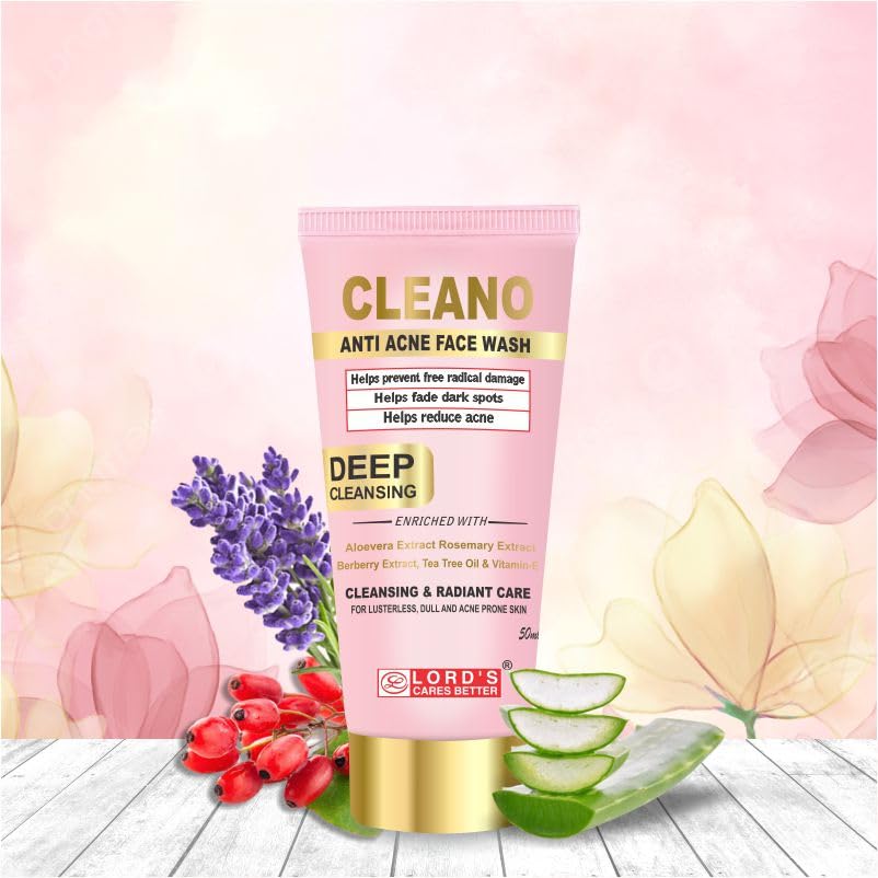 Image of LORD'S CARES BETTER Lords Cleano Anti Acne Face Wash 50Ml