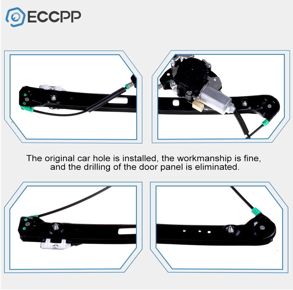 Power Window Lift Regulator on Front Right Passengers Side with Motor Assembly Replacement for 2001-2005 BMW 325i 325xi 330i 2000 BMW 323i 328i 1999 BMW 323i 328i Sedan