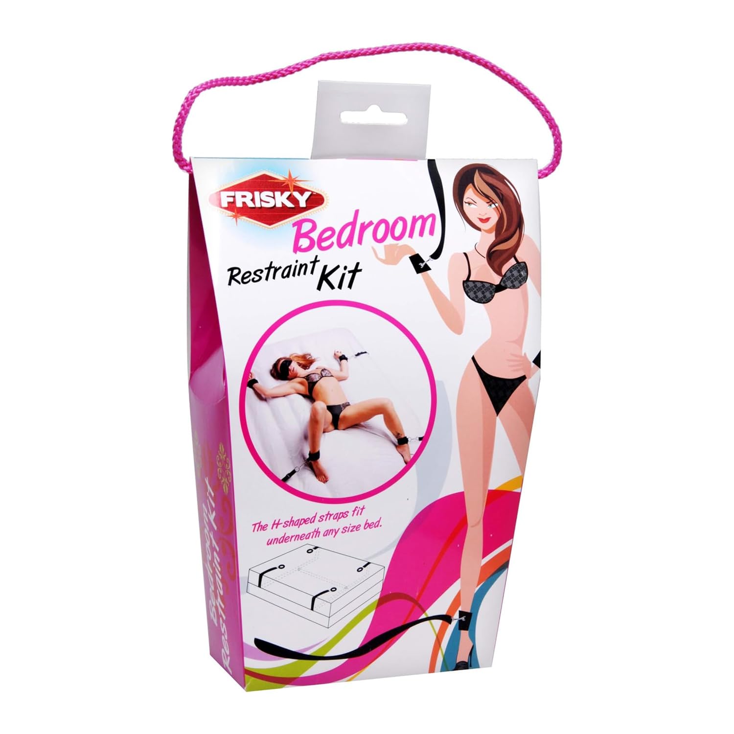 Kit de bondage pour lit de chambre avec sangles noires réglables - 7