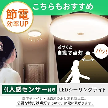 Amazon | アイリスオーヤマ LEDシーリングライト 小型 薄形 電球