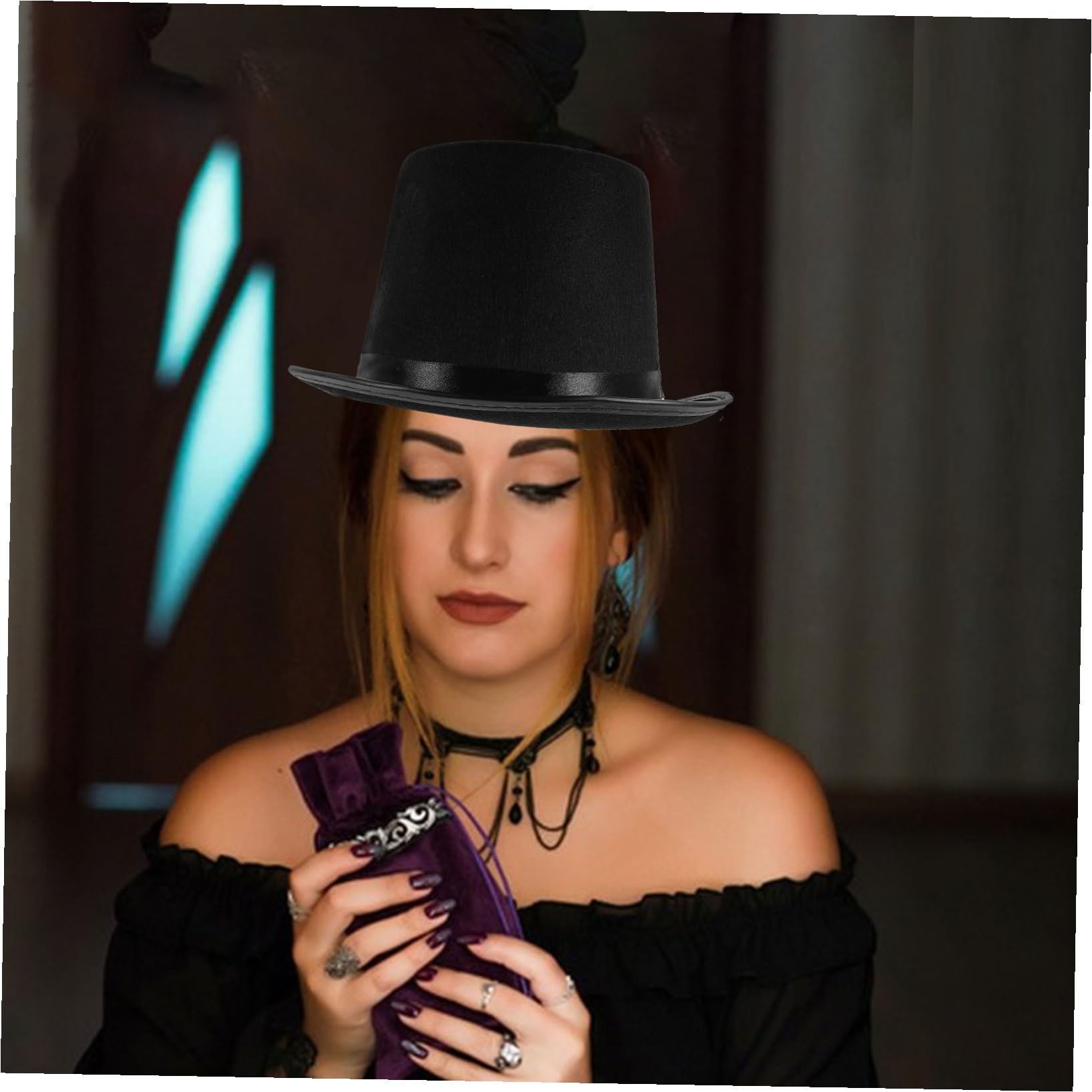 Costume de Magicien Garçon Fille Set Cosplay avec Chapeau Haut de Forme Blancs et Nœud Déguisement Confortable Respirant pour Jeux de Rôle et Fêtes