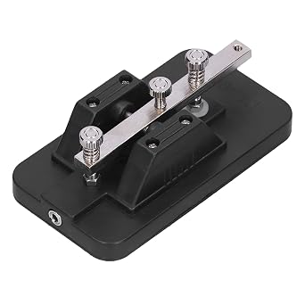 Voice Practice Code Kit Morse, Morse Code Telegraph Key Morse Code Communication Morse Code Key Telegraph Tapper Manual Practice Tool Trainer with Buzzer for Beginner