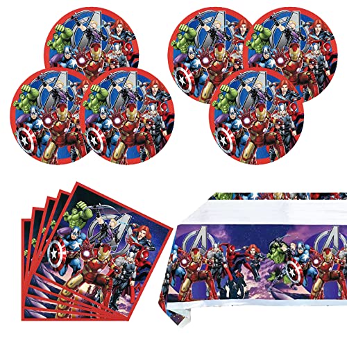 41 Birthday Party Supplies, 20 Plates + 20 Napkins +Tablecloth #TOP17
