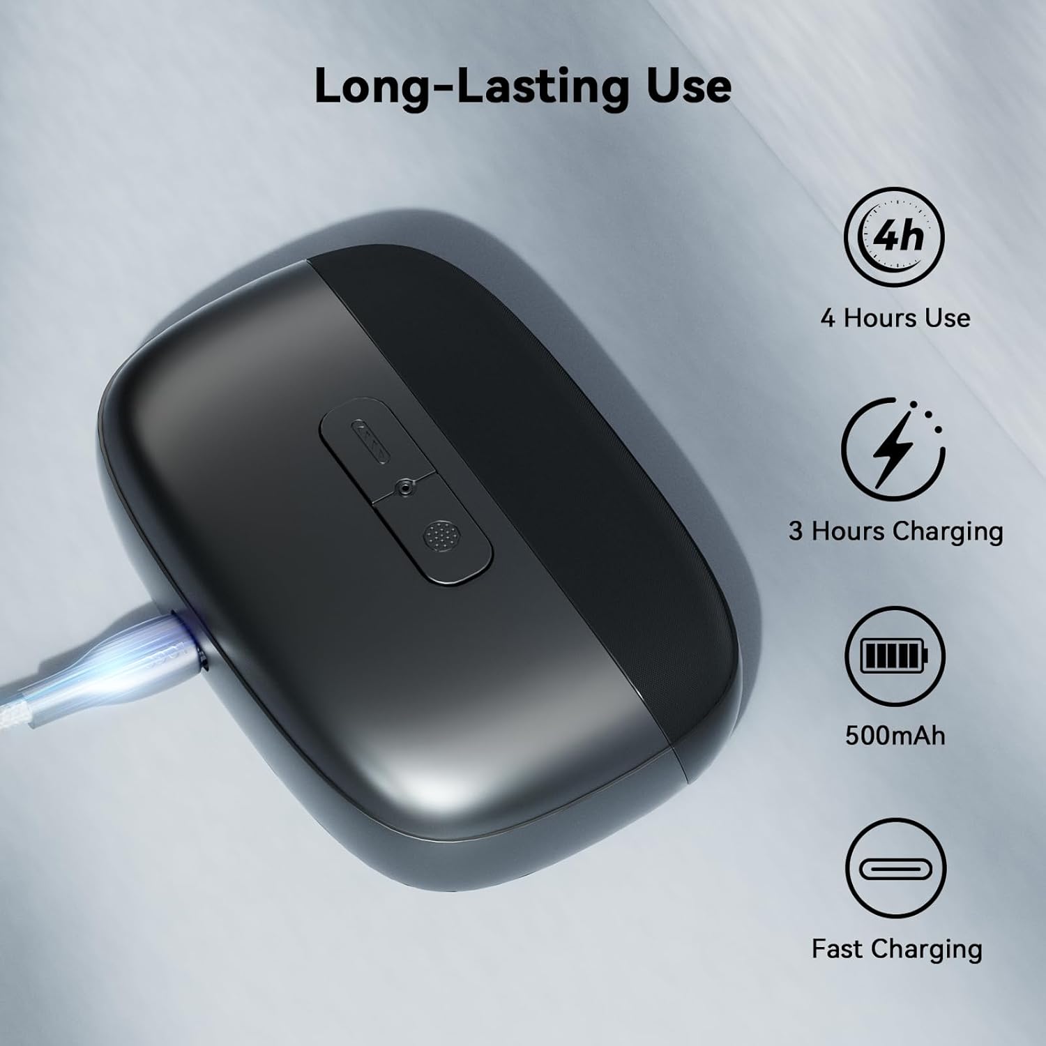 Electric Nail Clipper, 3-in-1 Automatic Fingernail Trimmer Polisher with LED Light, Clip Storage, 2-Speed, Rechargeable Nails Cutter Safe Easy Use for Seniors, Baby, Adult, Kids, Whole Family, Black