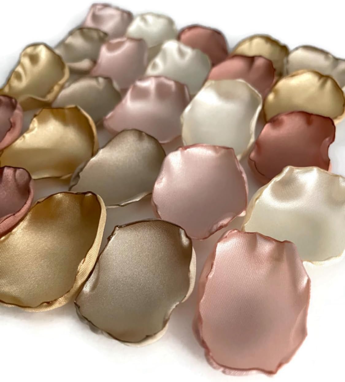 Rose Gold Blush Pink Gold Ivory Champagne Mix of 100 Flower Petals Wedding Decor Bridal Shower Decor Baby Shower Decor Flower Girl Petals