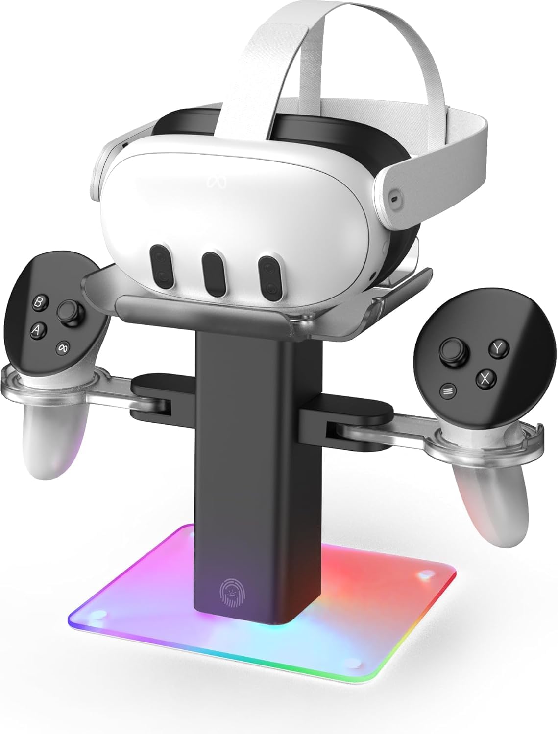 Charging Dock for Meta Quest 3S/Quest 3/Quest 2 Accessoriesm,Charger Station Stand with LED/RGB Light, Controllers and VR Accessories, Type C Charging Port