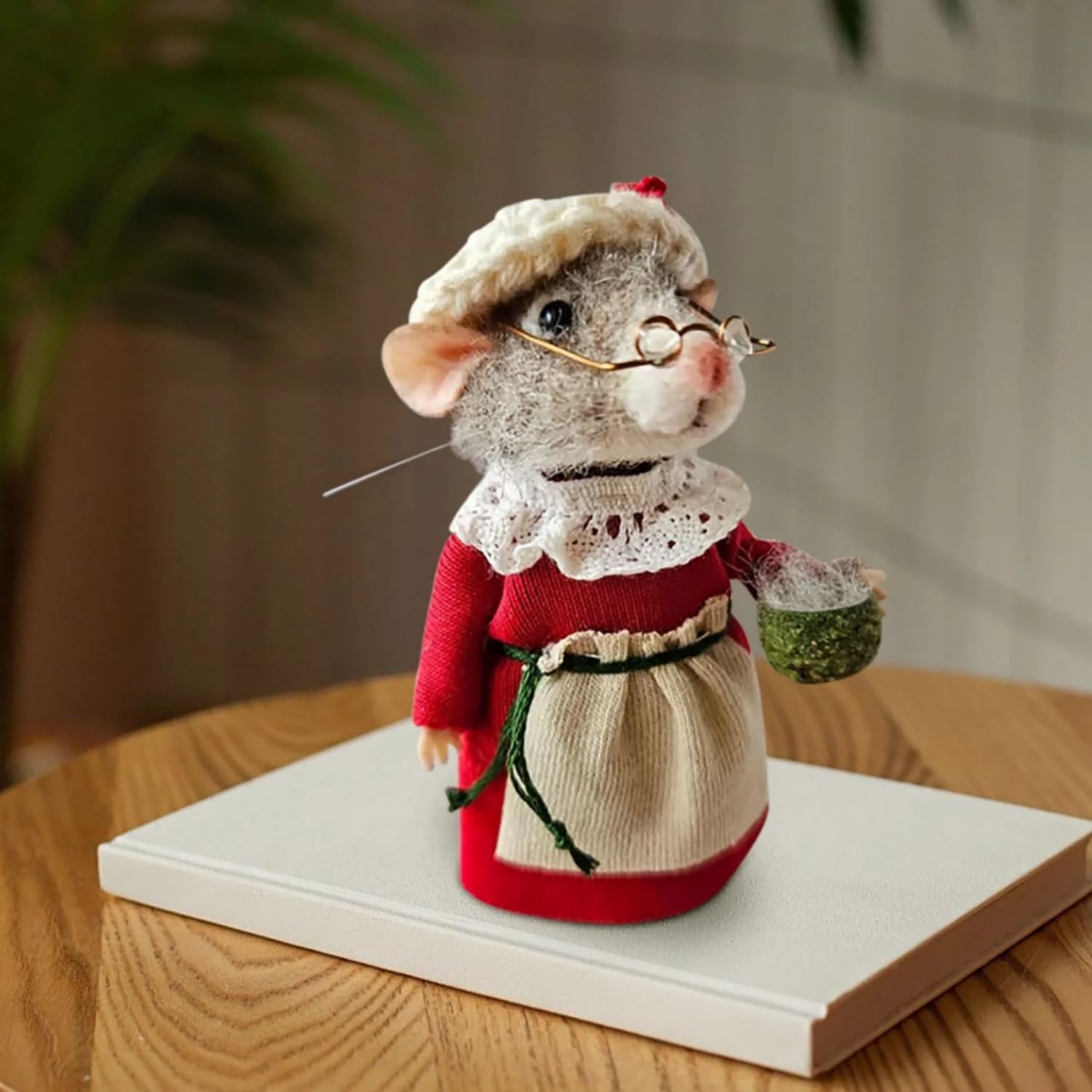 5pcs Needle Felt Mouse Doll, Handmade Needle Felt Mouse Decoration