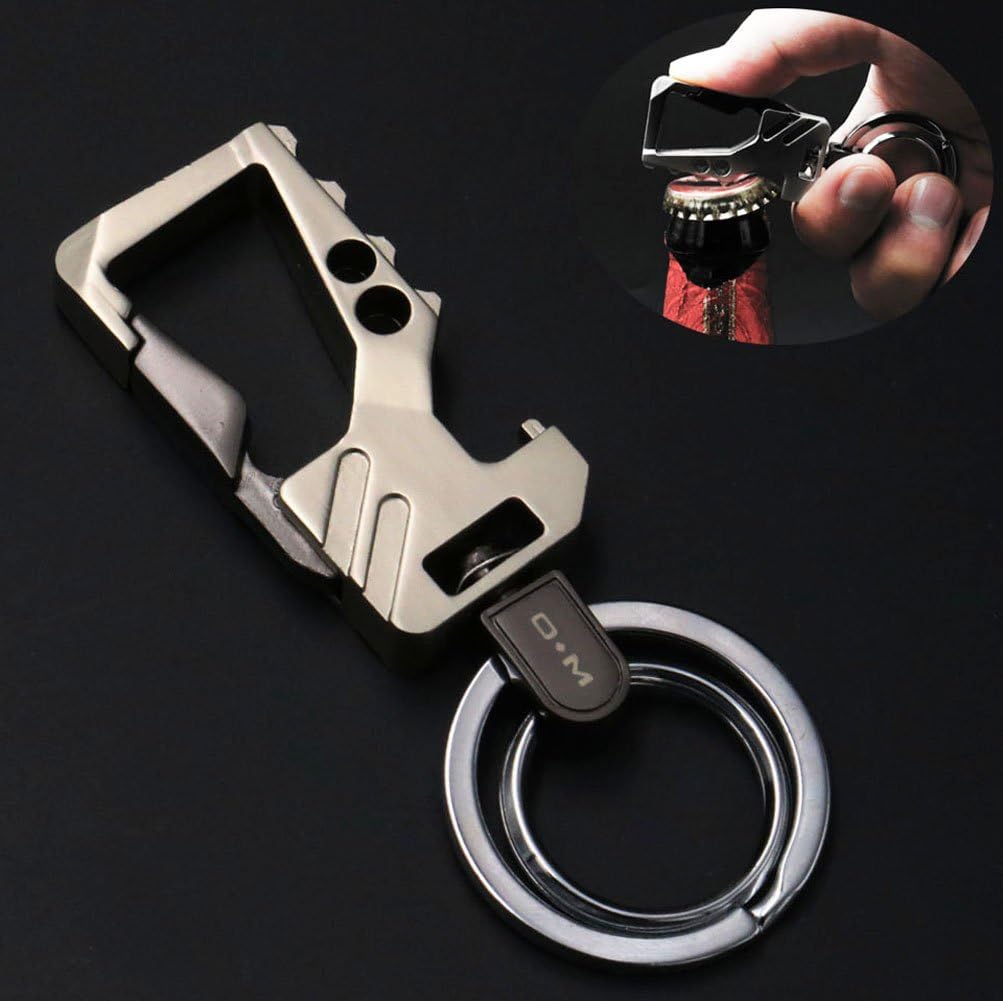 KESTAR Keychain with Bottle Opener, Silver