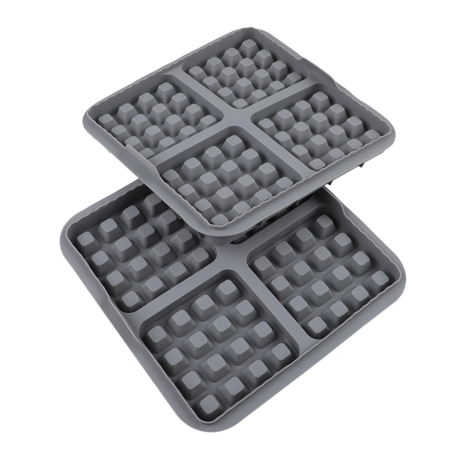 Whychstore Paquete de 2 platos de silicona para gofres, 4 cuadrados antiadherentes, accesorios para freidora de aire COSORI 6.2L NA229 NA230 AF181 AF141, apto para lavavajillas, color gris