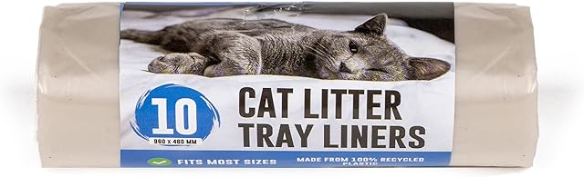 10 x Cat Litter Tray Liners Super Strong Made From Recycled Plastics