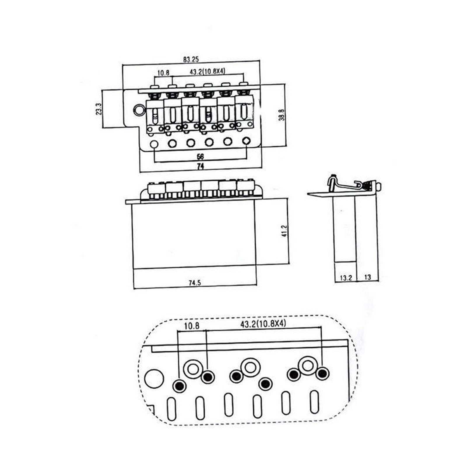 Puente Y Cordal De Trémolo Único Para Guitarra Eléctrica Adecuado Para Principiantes | Puente de guitarra