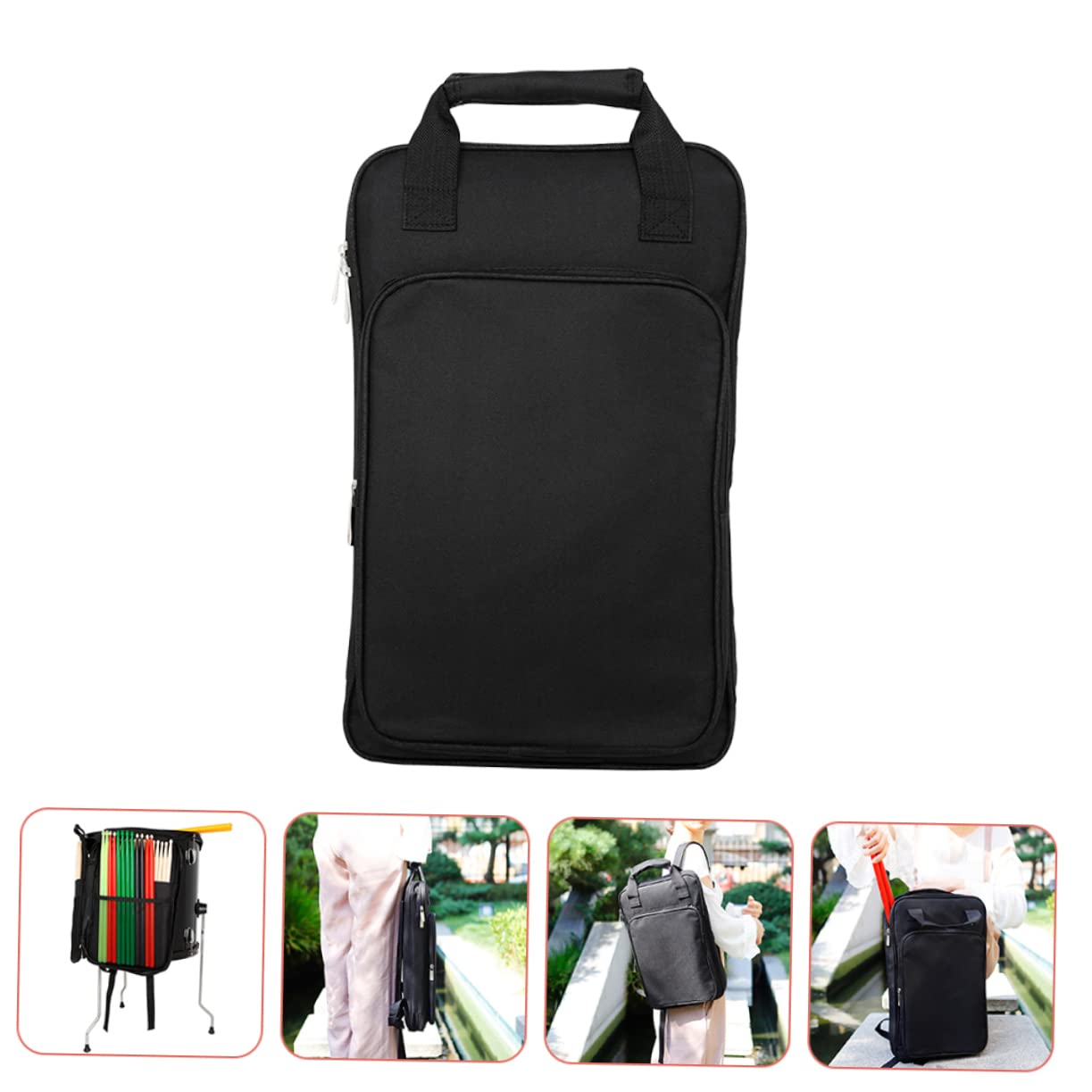 Garneck Drum Stick Waterproof Bag Mallet Storage Pouch for Musical Instruments Drum Accessory Backpack