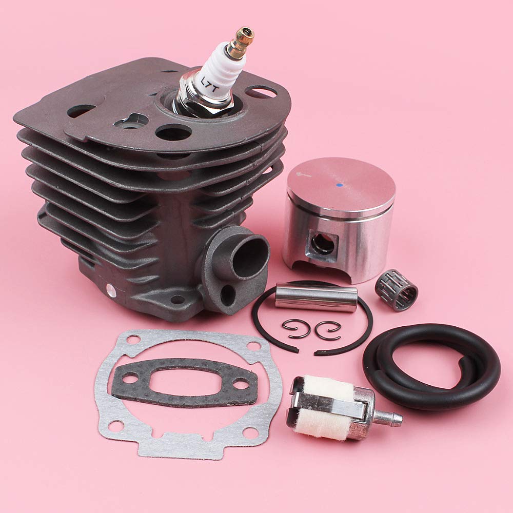 Kit de junta de bujía de línea de filtro de combustible de pistón cilíndrico for motosierra H 55 51, pieza de herramienta de jardín de 46mm