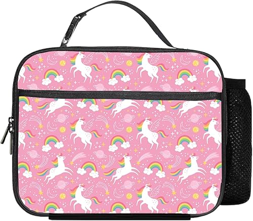 Miniatura 8 de PasTard Bolsa de almuerzo de unicornio reutilizable aislada para mantener la comida más fresca, bolsa térmica para el almuerzo para mujeres y hombres