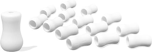 DALIX Borlas para ventanas, pomos de cordón verticales horizontales, color blanco, paquete de 15