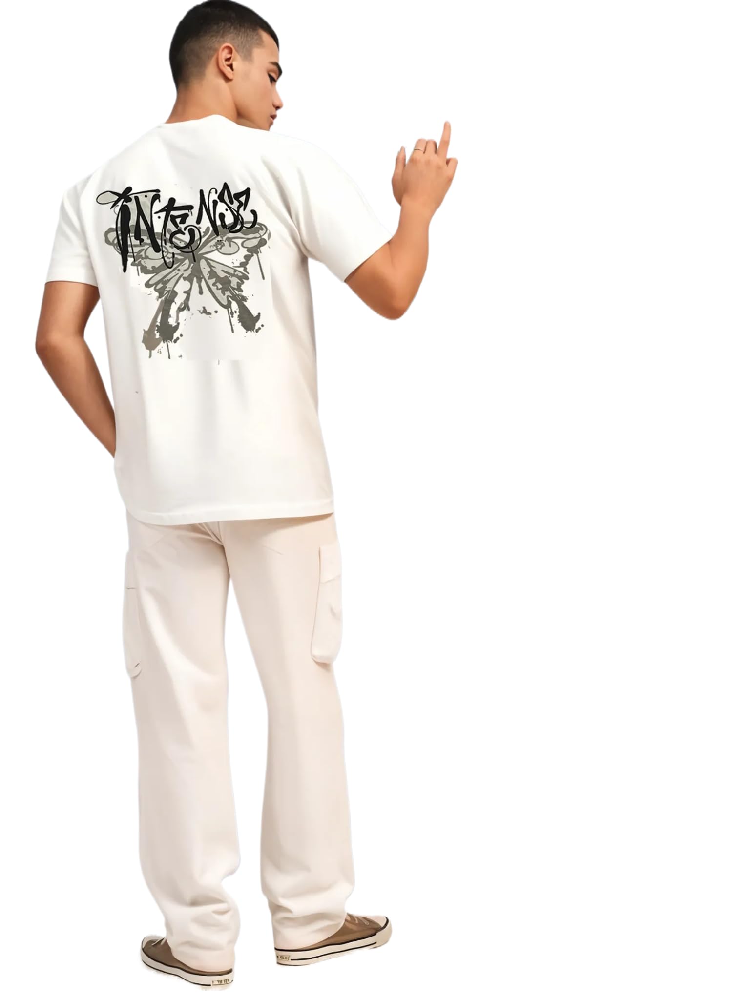 Oversized | Loose Fit | Half Sleeves 100% Cotton Round Neck Printed T-Shirt for Men-MACK187-picture-28