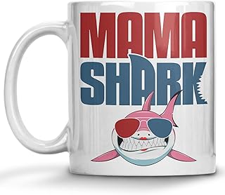Vintage Mama Shark Doo Doo Doo Mug, Cool Family Shark Mug, Mom Shark, Mommy Mug, Gifts For Wife From Husband Daughter Son, New Mom Mug, Mother's Day Gift, Christmas Coffee Mug Present